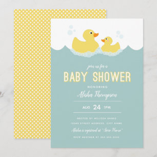 Inbjudan till Rubber Ducky Baby Shower