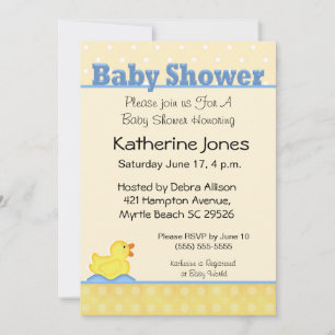 Inbjudan till Rubber Ducky Baby Shower