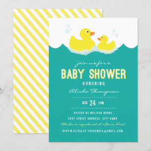 Inbjudan till Rubber Ducky Baby Shower