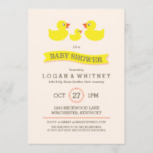 Inbjudan till Rubber Ducky Baby Shower