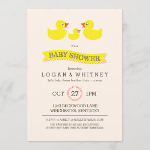 Inbjudan till Rubber Ducky Baby Shower