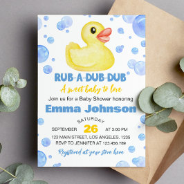 Inbjudan till Rubber Ducky Baby Shower