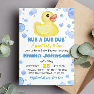 Inbjudan till Rubber Ducky Baby Shower
