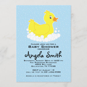 Inbjudan till Rubber Ducky Baby Shower