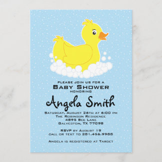 Inbjudan till Rubber Ducky Baby Shower