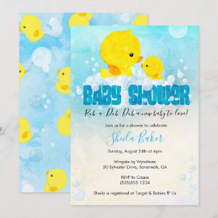 Inbjudan till Rubber Ducky Baby Shower Duckie Ba