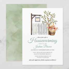 Inbjudan till Rustic Autumn Picket Fence Houseuppv