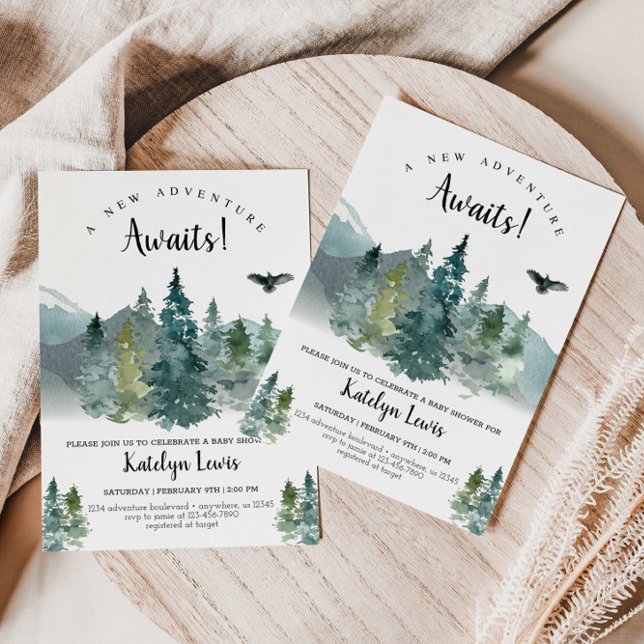 Inbjudan till Rustic Äventyr Baby Shower (Skapare uppladdad)