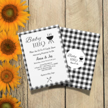 Inbjudan till Rustic Baby BBQ Par Baby Shower