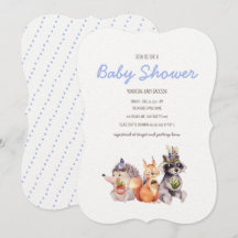 Inbjudan till Rustic Baby Shower för enkel trädbel