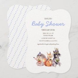Inbjudan till Rustic Baby Shower för enkel trädbel