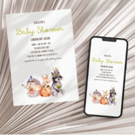 Inbjudan till Rustic Baby Shower för enkel trädbel