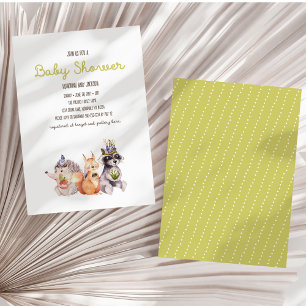 Inbjudan till Rustic Baby Shower för enkel trädbel