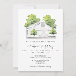 Inbjudan till Rustic Barn-Landsbyggsbröllopet