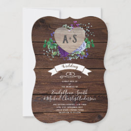 Inbjudan till Rustic Blåa blommor