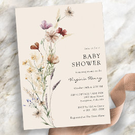 Inbjudan till Rustic Blommigt Boho Baby Shower
