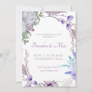 Inbjudan till Rustic Blommigt Garden Wedding