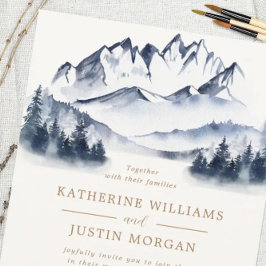 Inbjudan till Rustic Blue Mountain Wedding