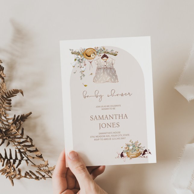 Inbjudan till Rustic Boho Baby Shower (Skapare uppladdad)