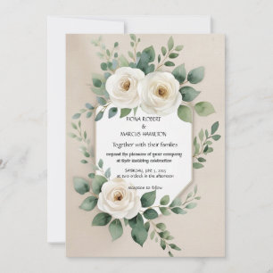 Inbjudan till Rustic Boho Blommigt Elegant bröllop