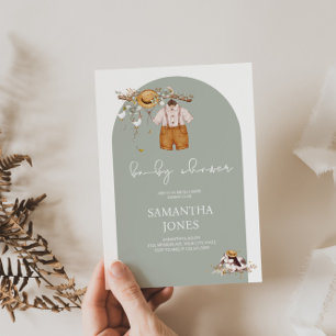 Inbjudan till Rustic Boho Boy Baby Shower