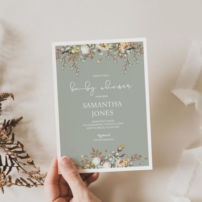 Inbjudan till Rustic Boho Neutral Baby Shower (Skapare uppladdad)
