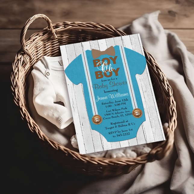 Inbjudan till Rustic Boy Baby Shower (Skapare uppladdad)