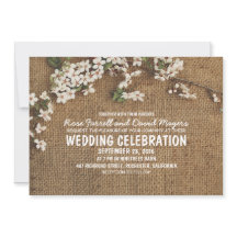 Inbjudan till Rustic Burlap Garden Wedding