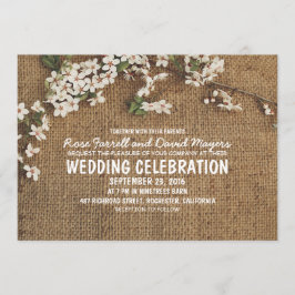 Inbjudan till Rustic Burlap Garden Wedding