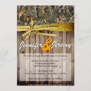 Inbjudan till Rustic Camo och Twine Wedding