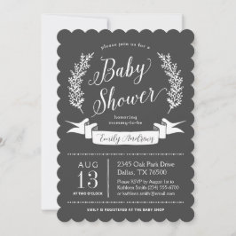 Inbjudan till Rustic Chalkboard Baby Shower