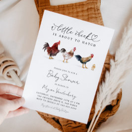 Inbjudan till Rustic Chicken Baby Shower
