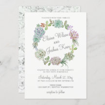 Inbjudan till Rustic Desert Succulent Wandebröllop