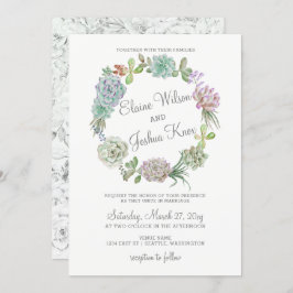 Inbjudan till Rustic Desert Succulent Wandebröllop