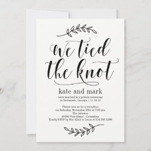 inbjudan till Rustic Elegance Bröllop Elopement