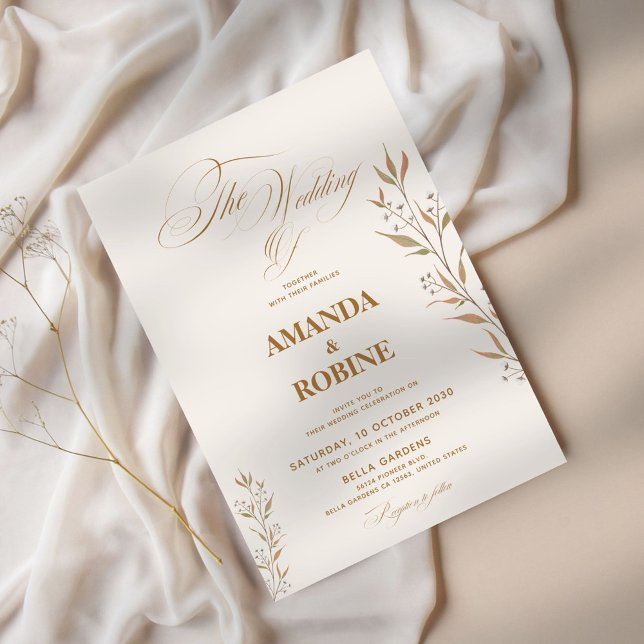 Inbjudan till Rustic Elegant bröllop (Skapare uppladdad)