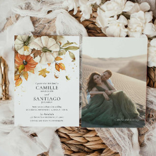 Inbjudan till Rustic Fall Photo Wedding i vattenfä