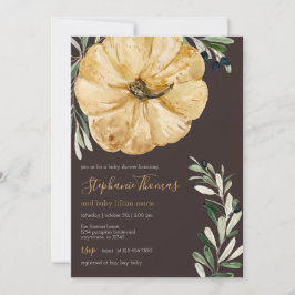 Inbjudan till Rustic Fall Pumpkin Baby Shower