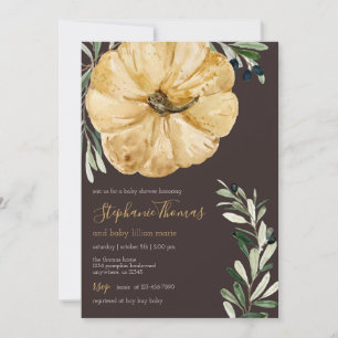 Inbjudan till Rustic Fall Pumpkin Baby Shower