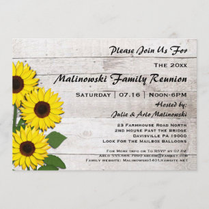 Inbjudan till Rustic Family Reunion-blommor