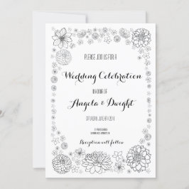 Inbjudan till Rustic Flower Wedding