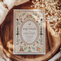 Inbjudan till Rustic Forest Baby Shower