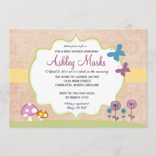 Inbjudan till Rustic Garden Baby Shower