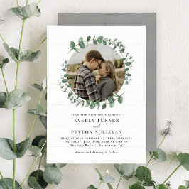Inbjudan till Rustic Greenery Photo Wedding