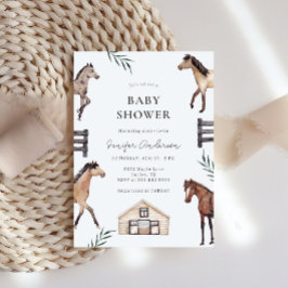 Inbjudan till Rustic Horse Farm Baby Shower