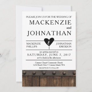 Inbjudan till Rustic Industrial Wedding
