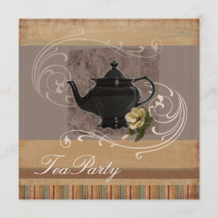 Inbjudan till Rustic Land Möhippa Tea Party Party