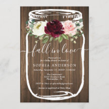 Inbjudan till Rustic Mason Burk Baby Shower