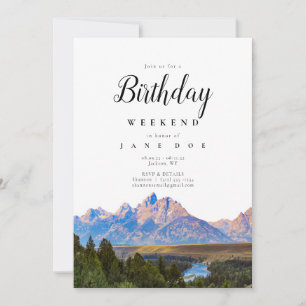 Inbjudan till Rustic Mountain Birthday Helg
