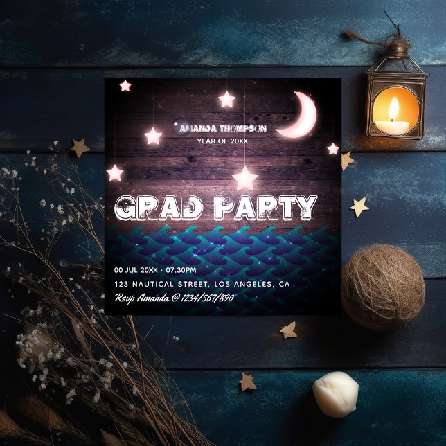 Inbjudan till Rustic Nautical Studenten (Skapare uppladdad)